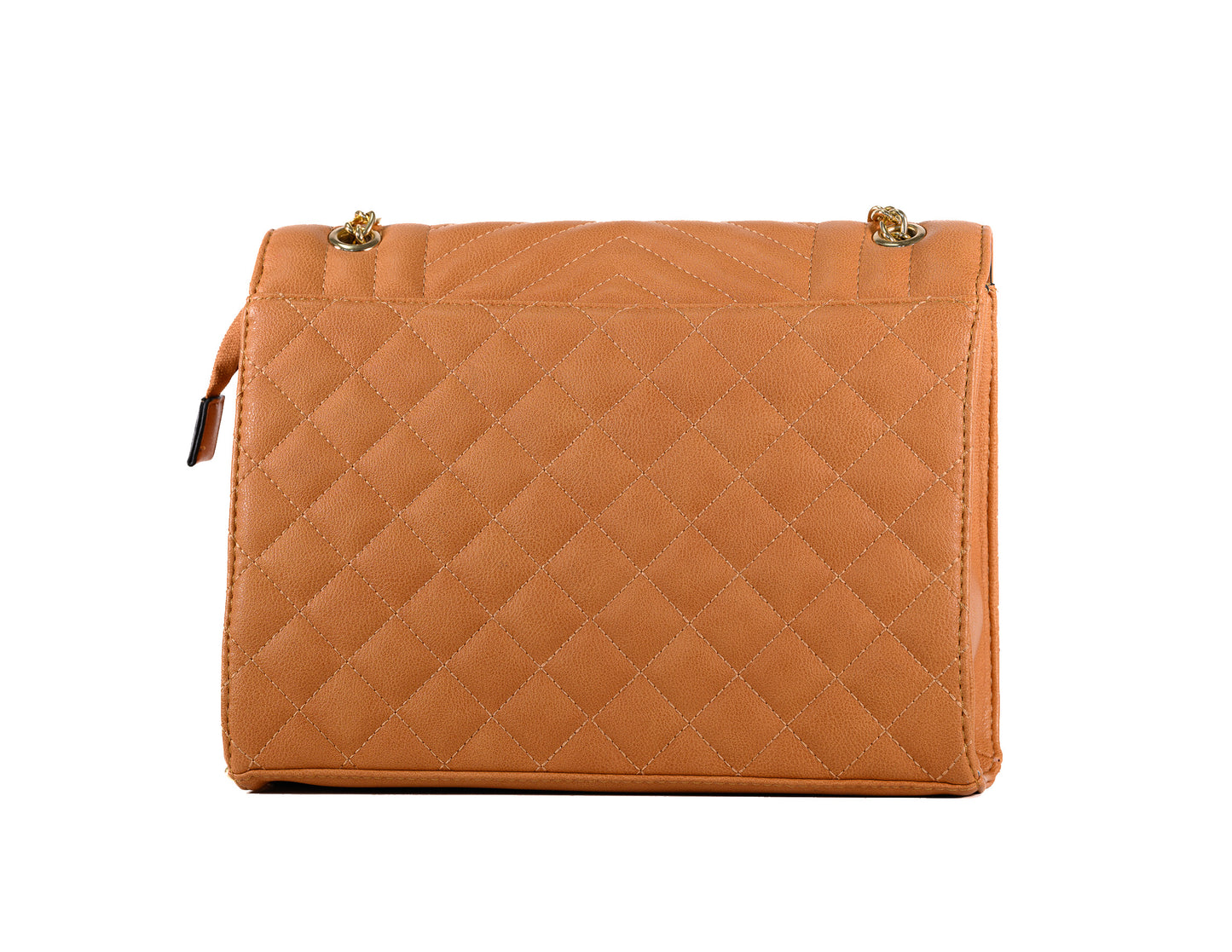 Karpy Quilted Tan Envelope Crossbody Bag