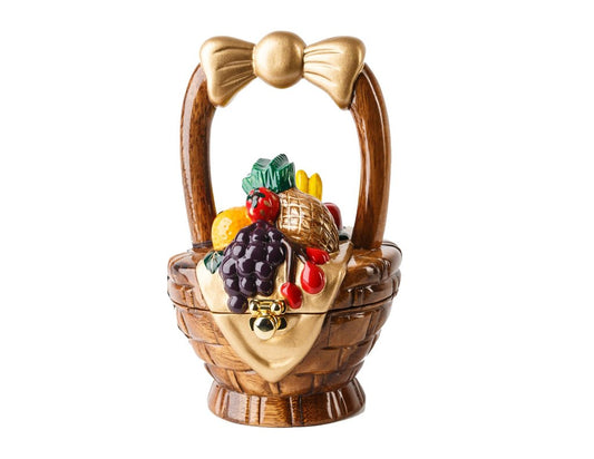 Picnic Acacia Wood Hand-Carved Handbag Art