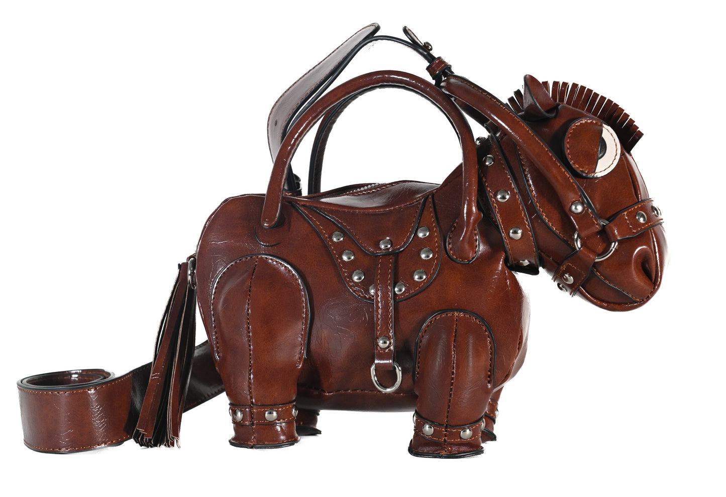 Prince Valentino The Pony – Coffee Vegan Leather Handbag
