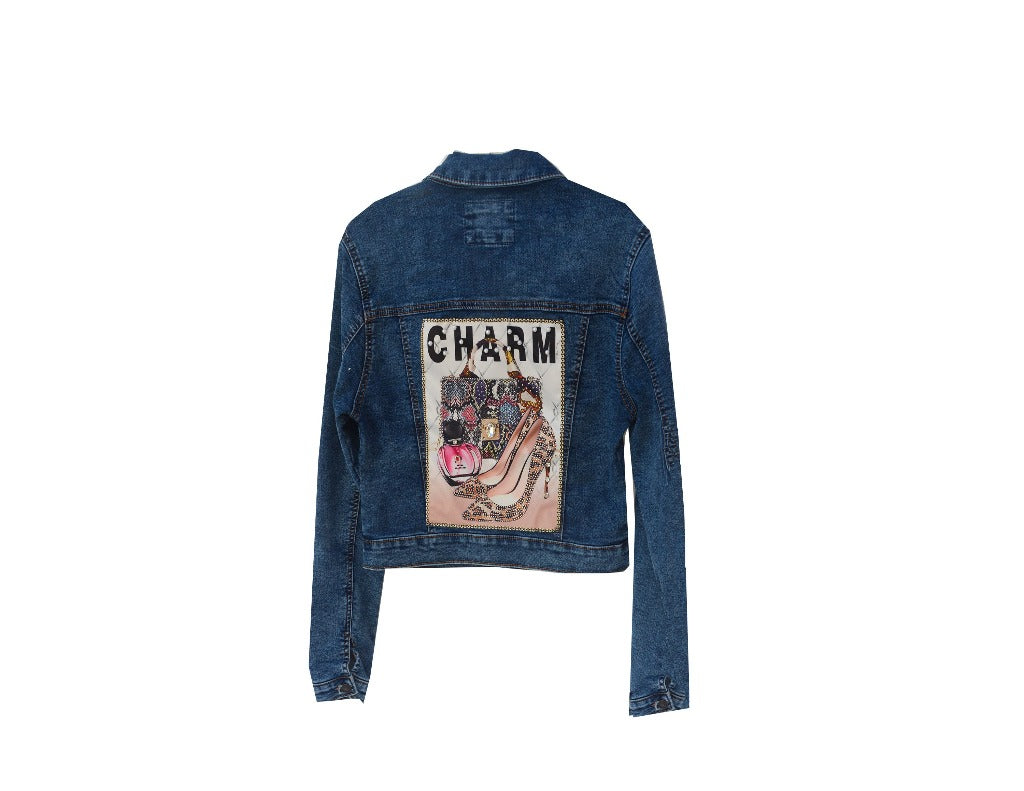 Comfy Knit Charm Denim Jacket