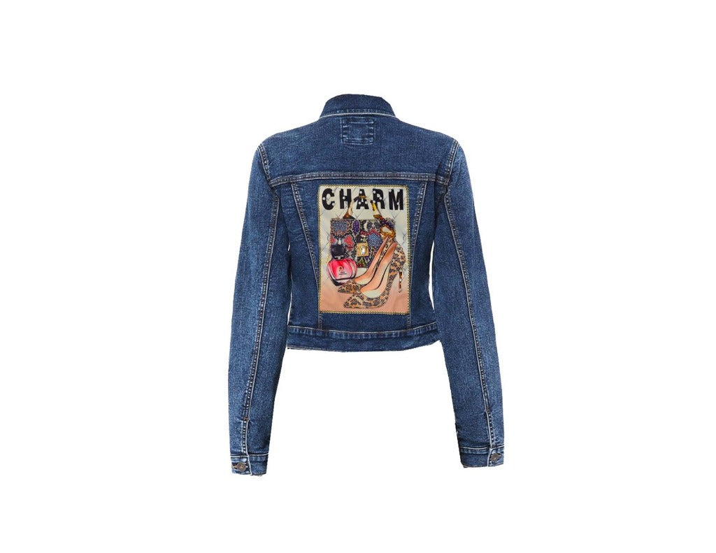 Comfy Knit Charm Denim Jacket