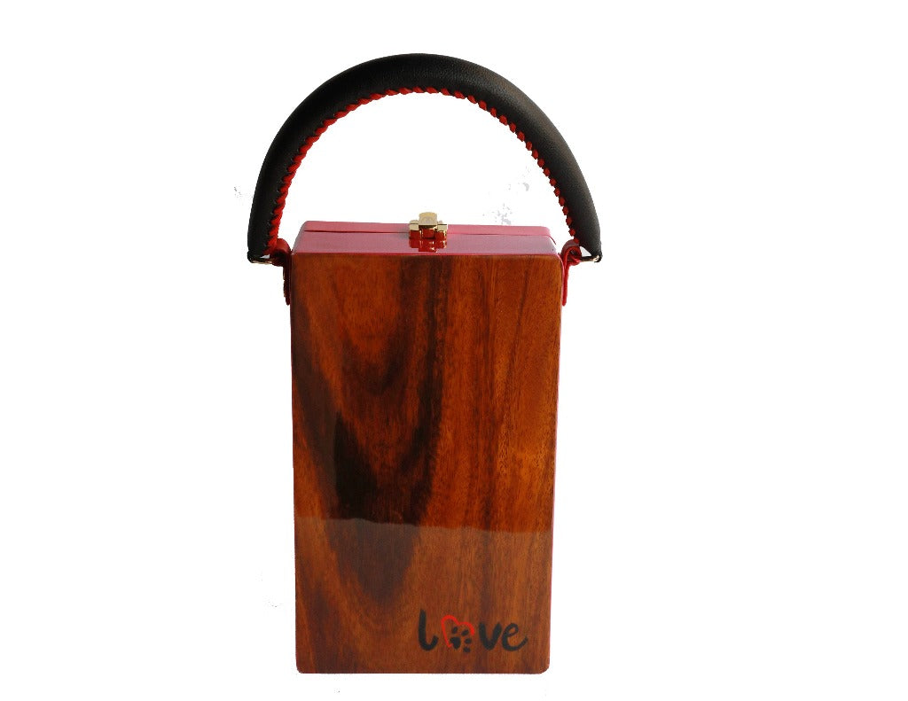 Denni Dog Wooden Collectible Handbag
