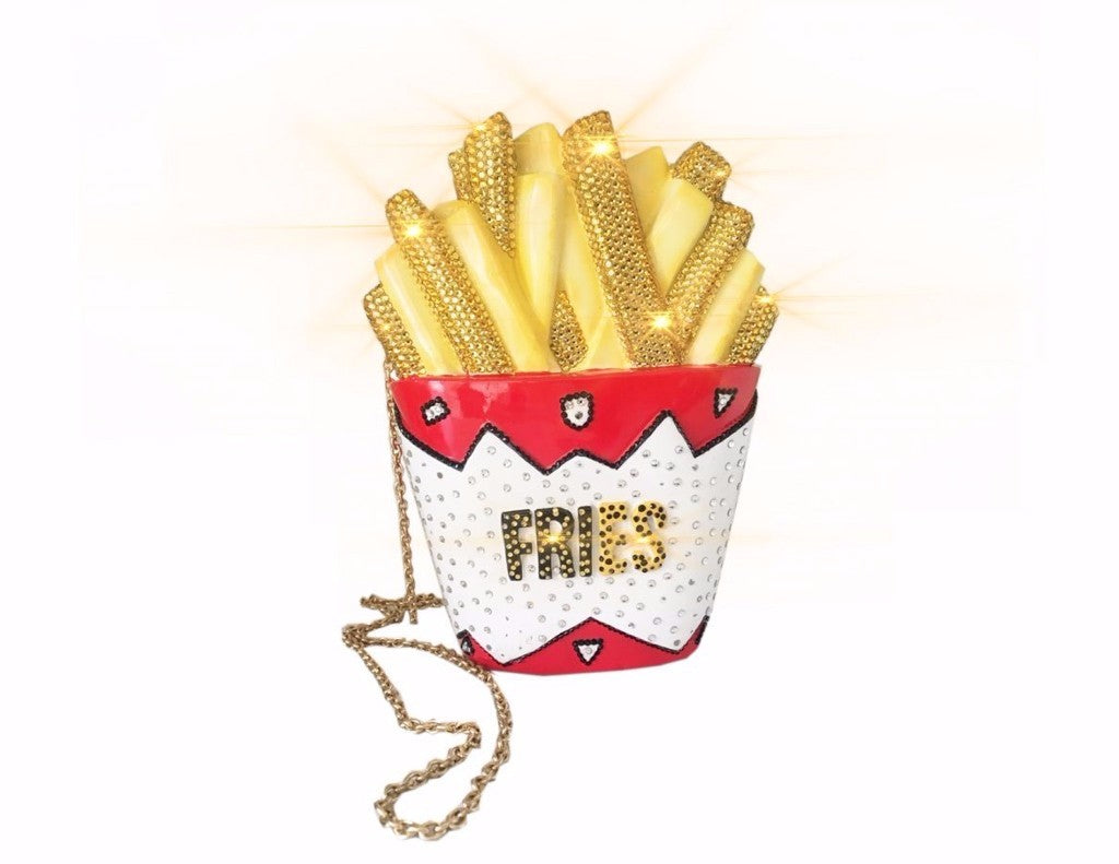 Sold at Auction: Timmy Woods - New - French Fry Shoulder Bag - 2 in 1  Clutch Chain Fries Handbag