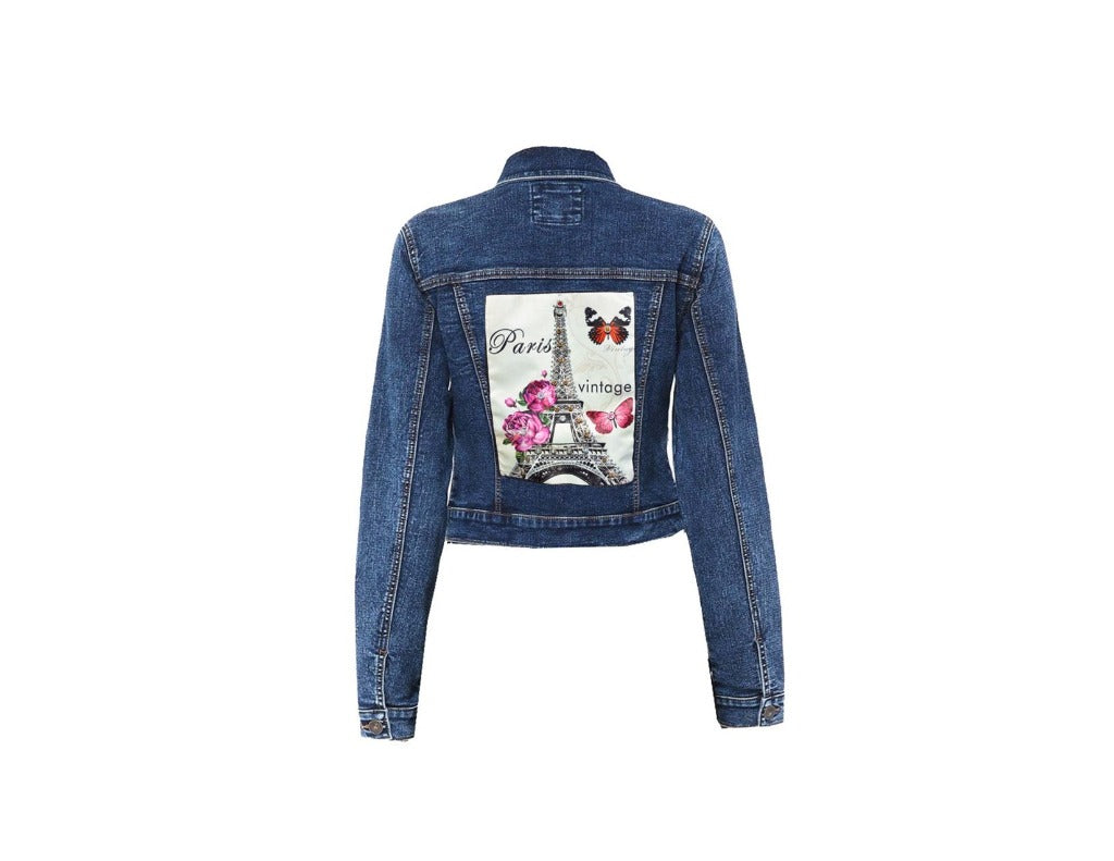 Comfy Knit Paris Vintage Denim Jacket