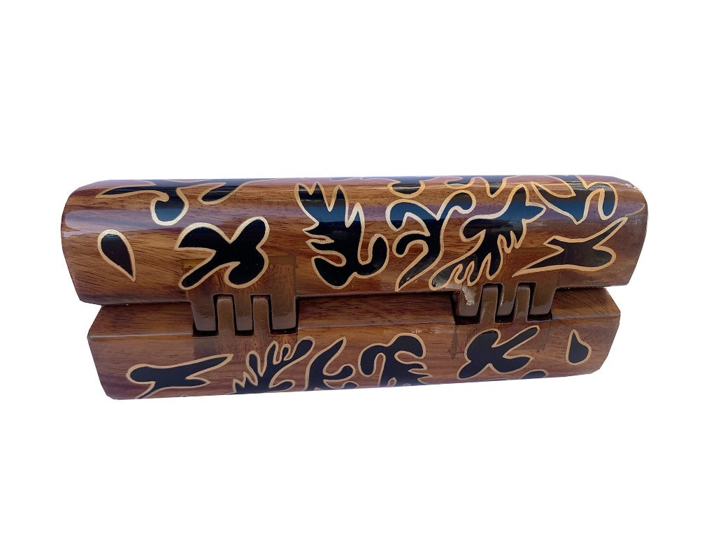 Umae Acacia Wood Handmade Abstract Handbag