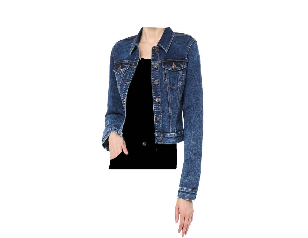 Comfy Knit Style Denim Jacket