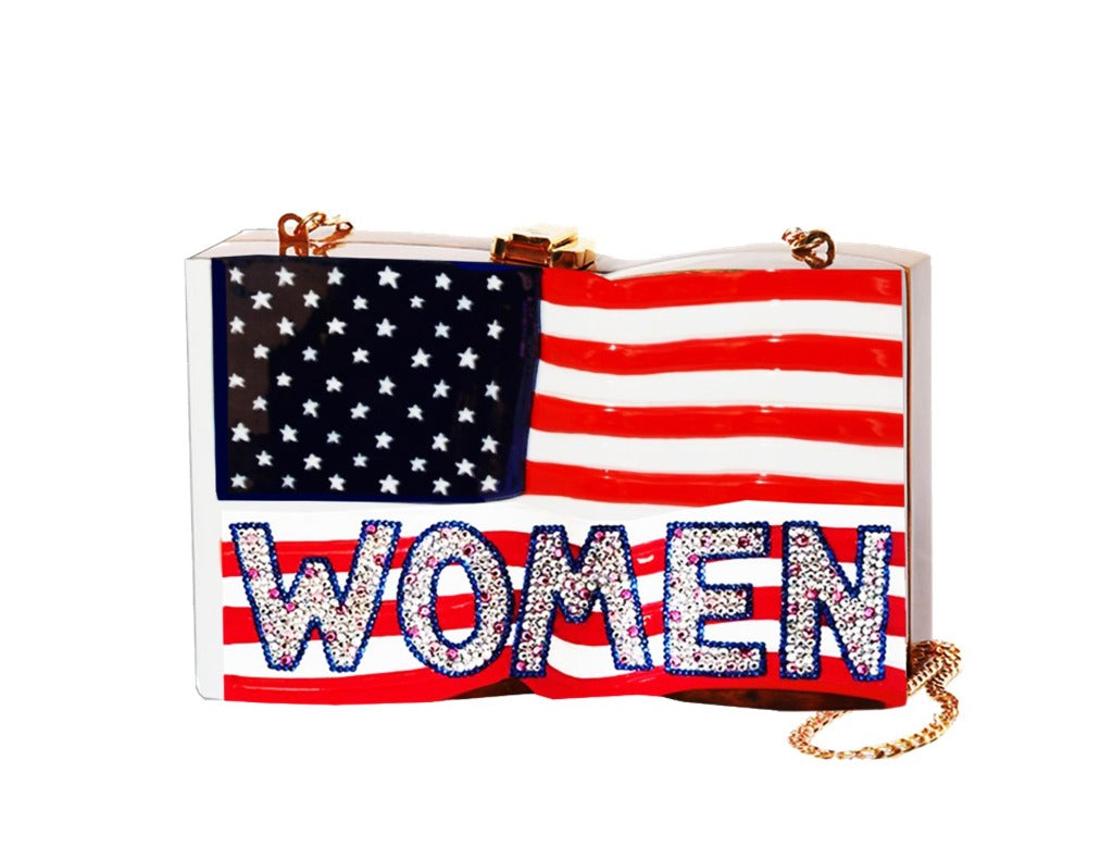 USA Flag Women Swarovski® Crystals