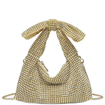Glitter Bow Royale – Exquisite Rhinestone Handbag
