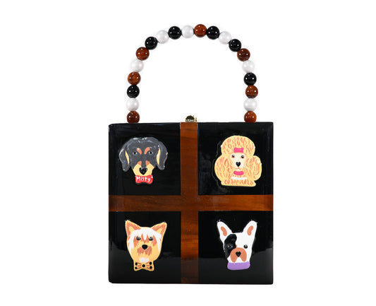 Doggies Wooden Collectible Handbag