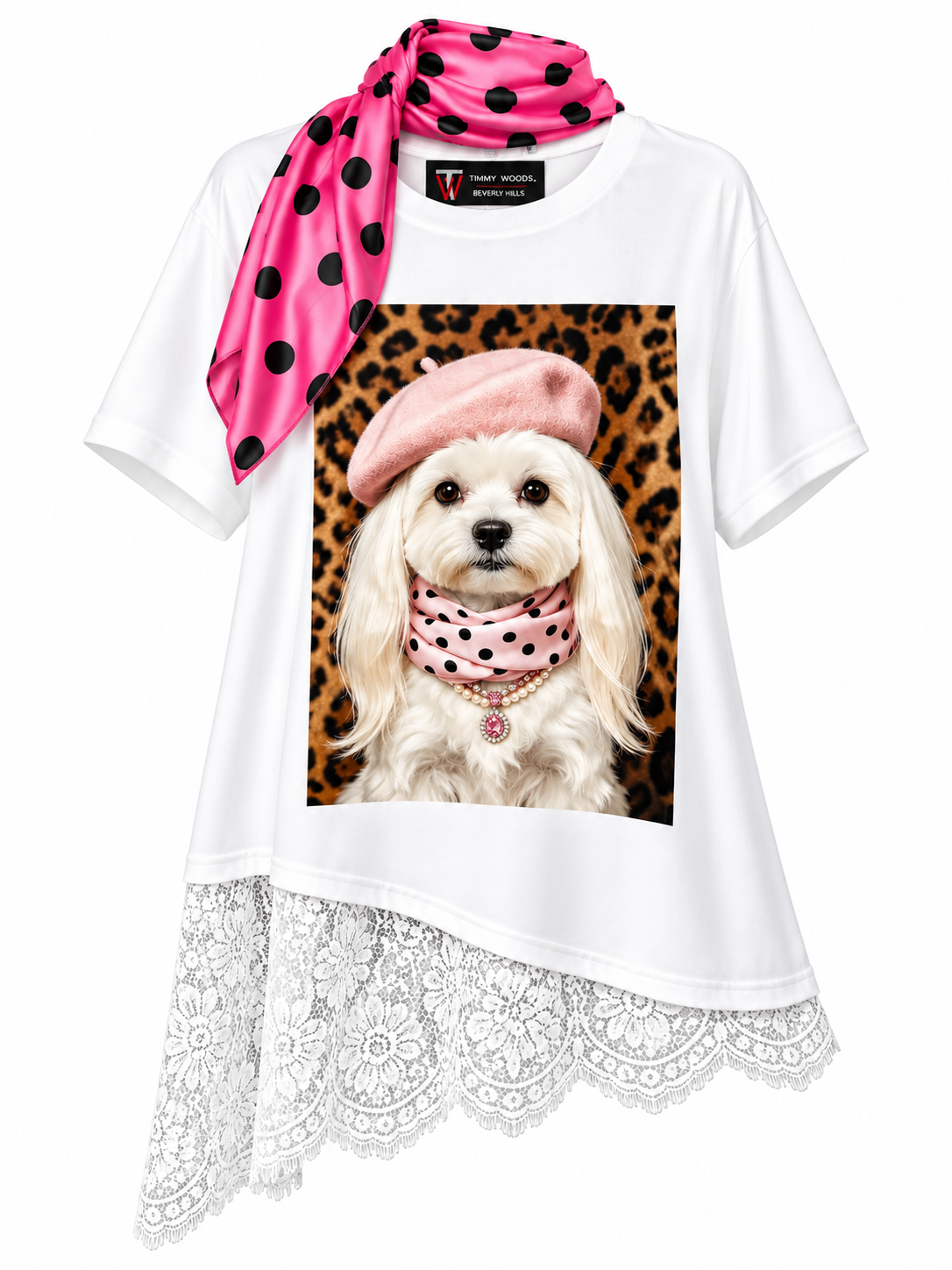 DOTTIE PINK T-DRESS