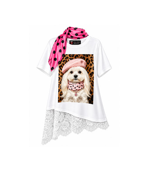 DOTTIE PINK T-DRESS