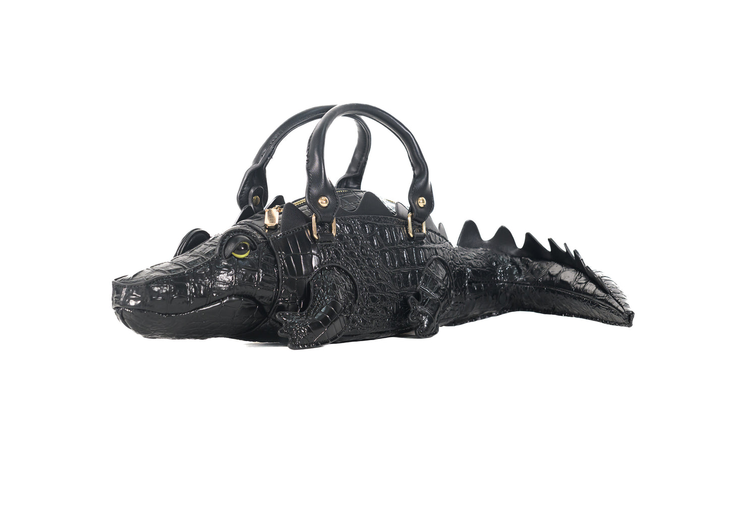 Gettie The Gator - Collectible Black Crocodile Handbag