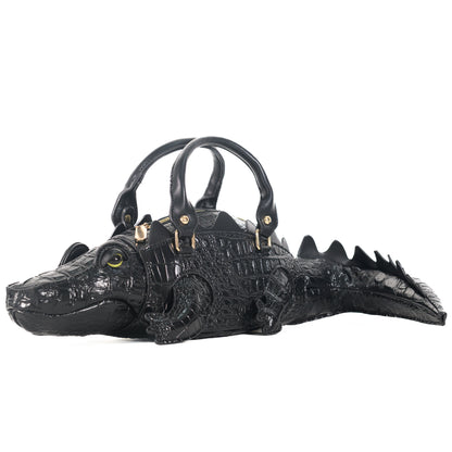 Gettie The Gator - Collectible Black Crocodile Handbag