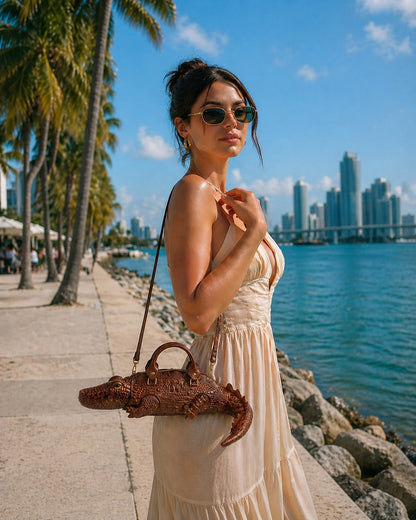 Gettie The Gator – Art To Wear Collectible Vegan Leather Handbag
