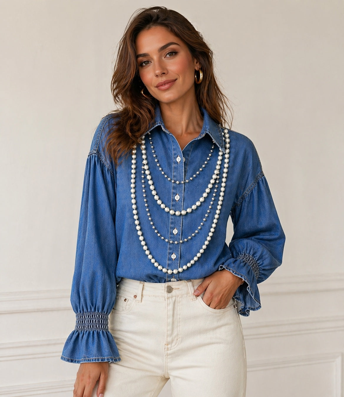 Harper Denim Art To Wear Shirt