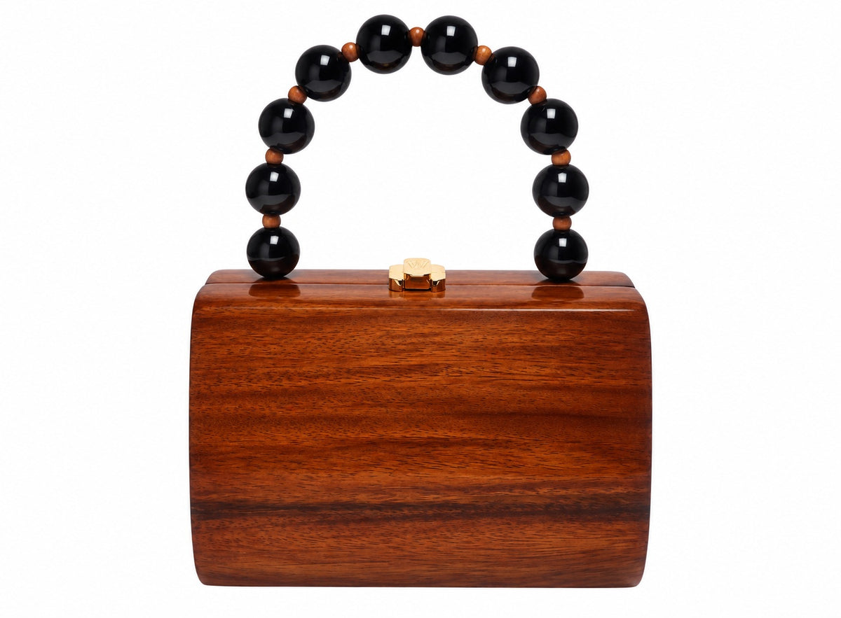 JAMAR NATURAL — Handmade Acacia Wood Collectible Handbag