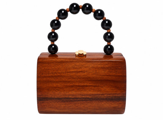 JAMAR NATURAL — Handmade Acacia Wood Collectible Handbag