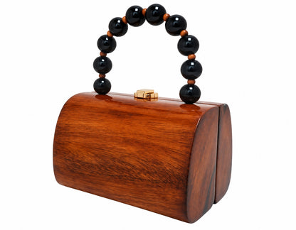 JAMAR NATURAL — Handmade Acacia Wood Collectible Handbag