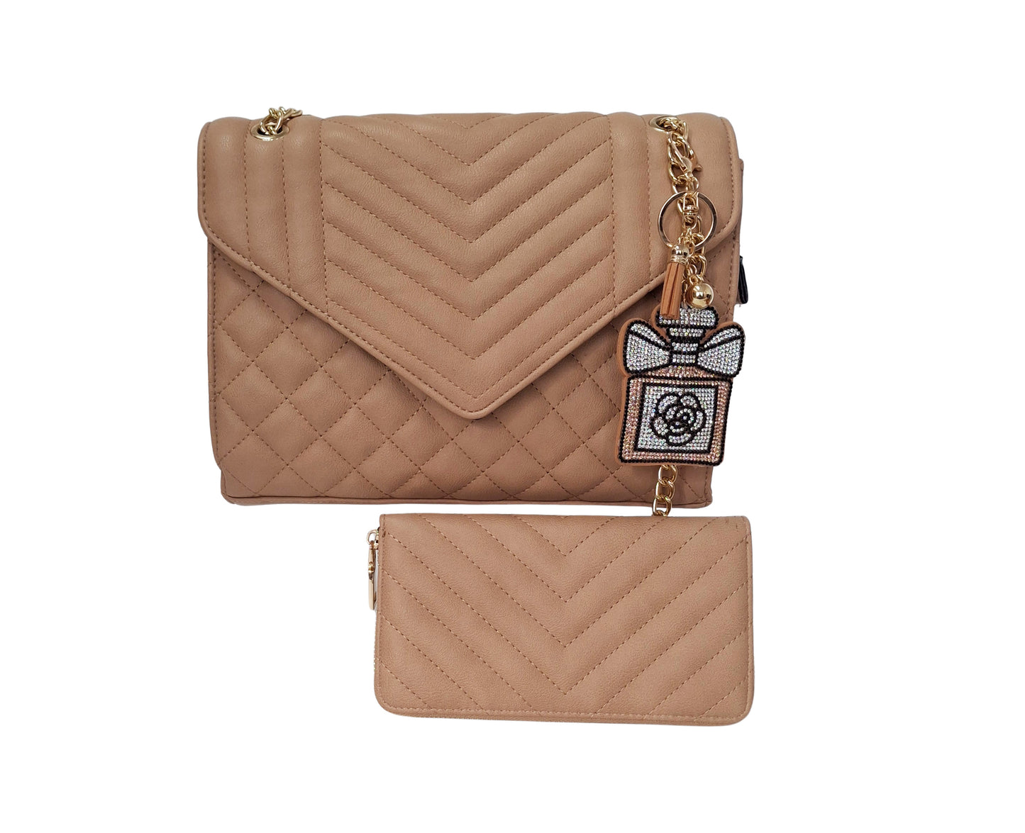 Marty Timmy Woods Beige Vegan Leather Handbag--