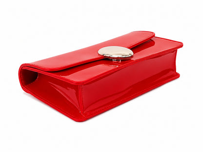 Lucia Red Patent Vegan Leather Bag