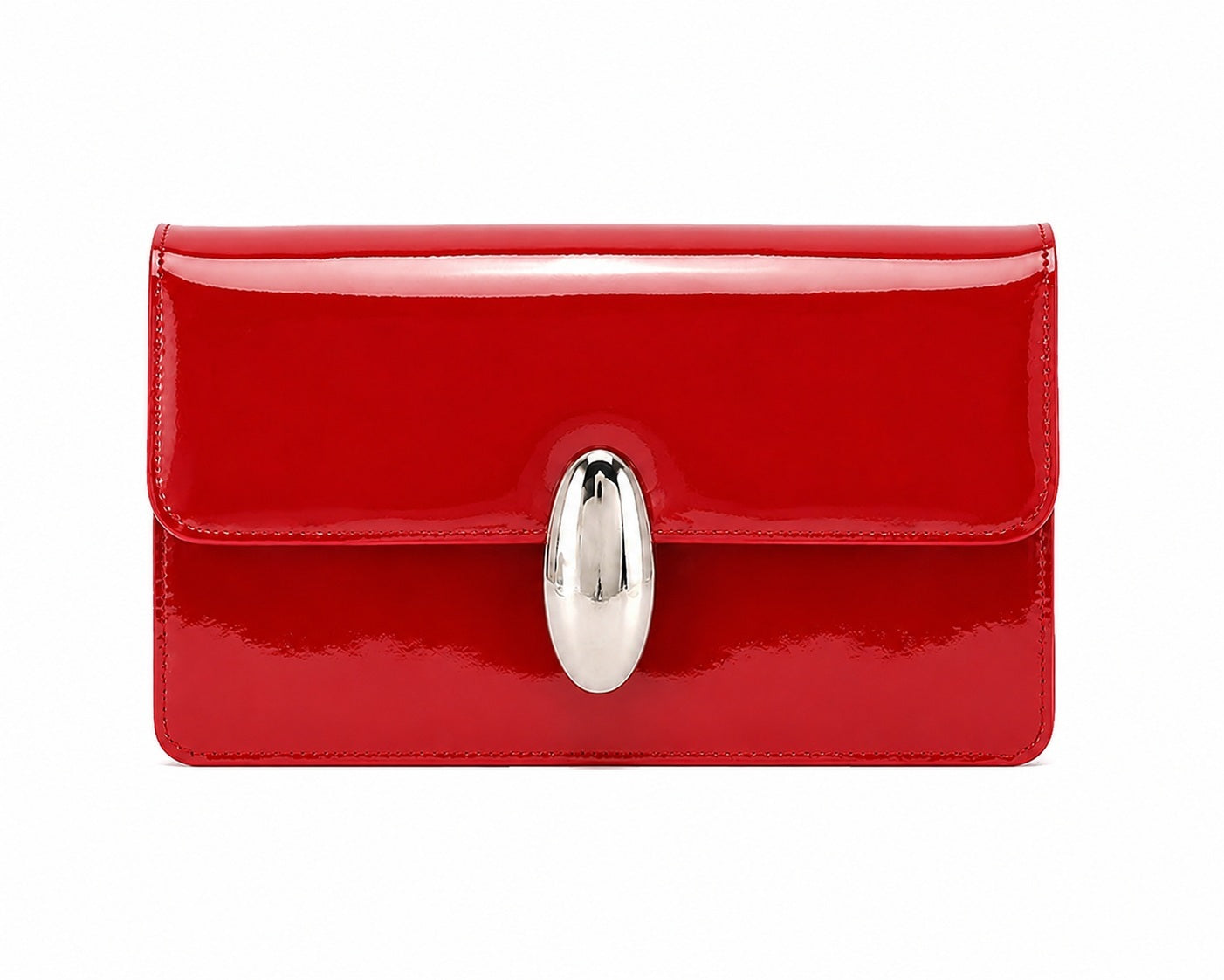 Lucia Red Patent Vegan Leather Bag