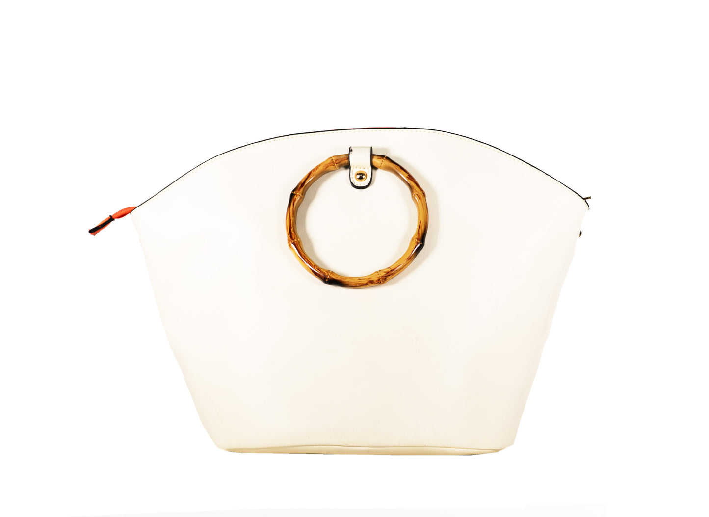 Margarita Vegan Leather Handbag -  3D Red Flower