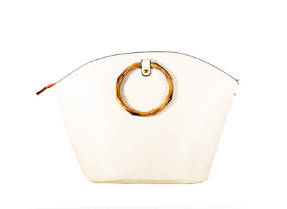 Margarita Vegan Leather Handbag -  3D Red Flower