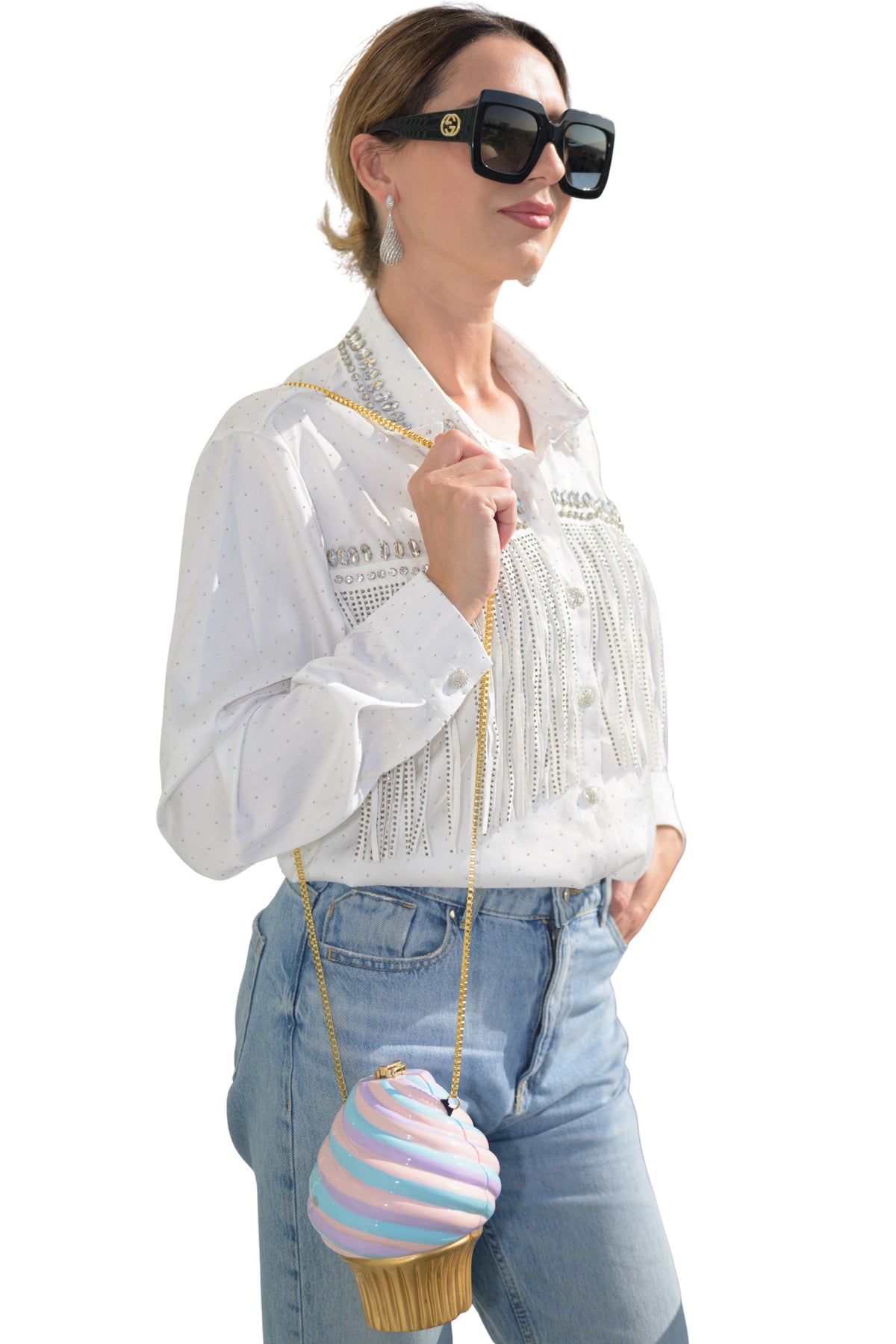 Rafiki Shirt – Élégance Cristallisée