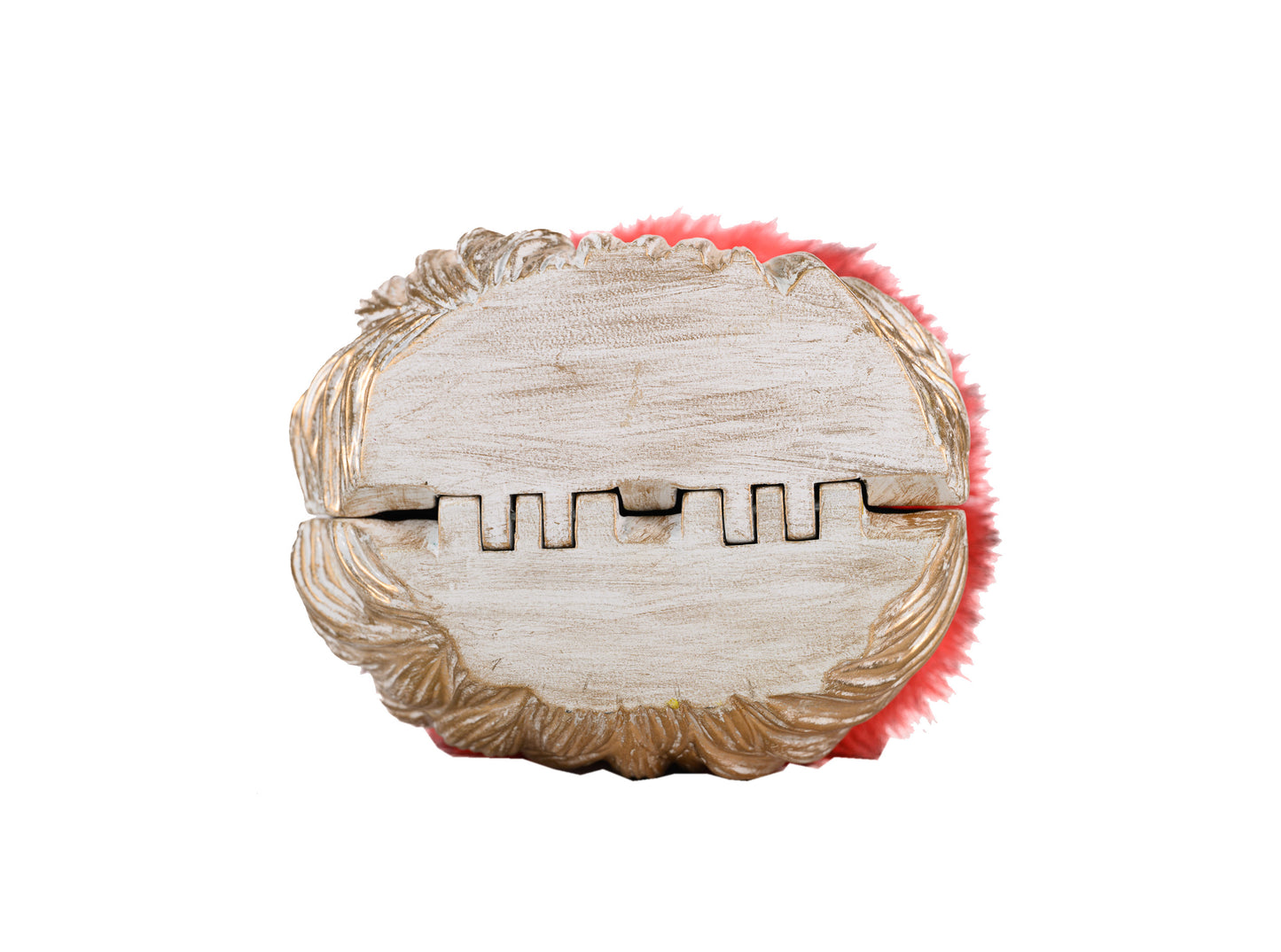 Smiling Santa Anniversary Collectible Acacia Wood Handbag