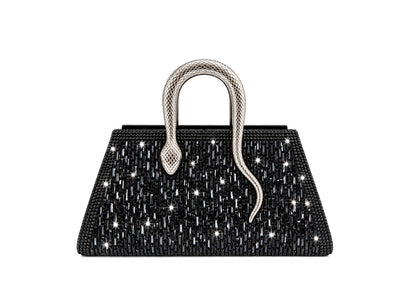 Timmy Woods Sneaky Snake Black Evening Bag