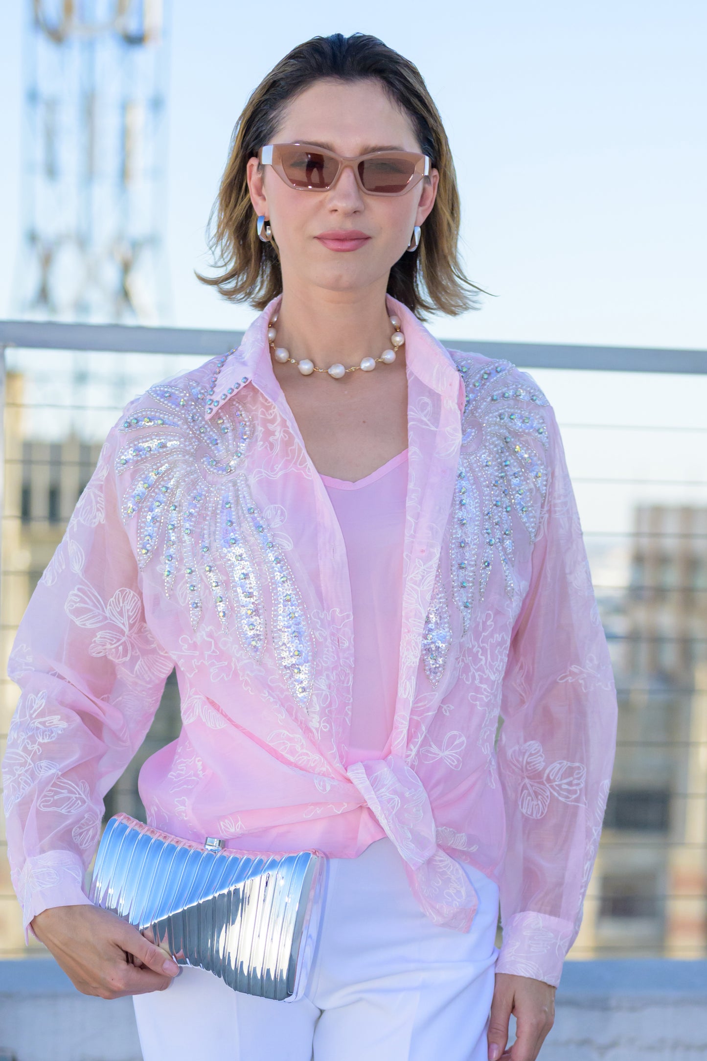 Solene Pink Blouse By Timmy Woods
