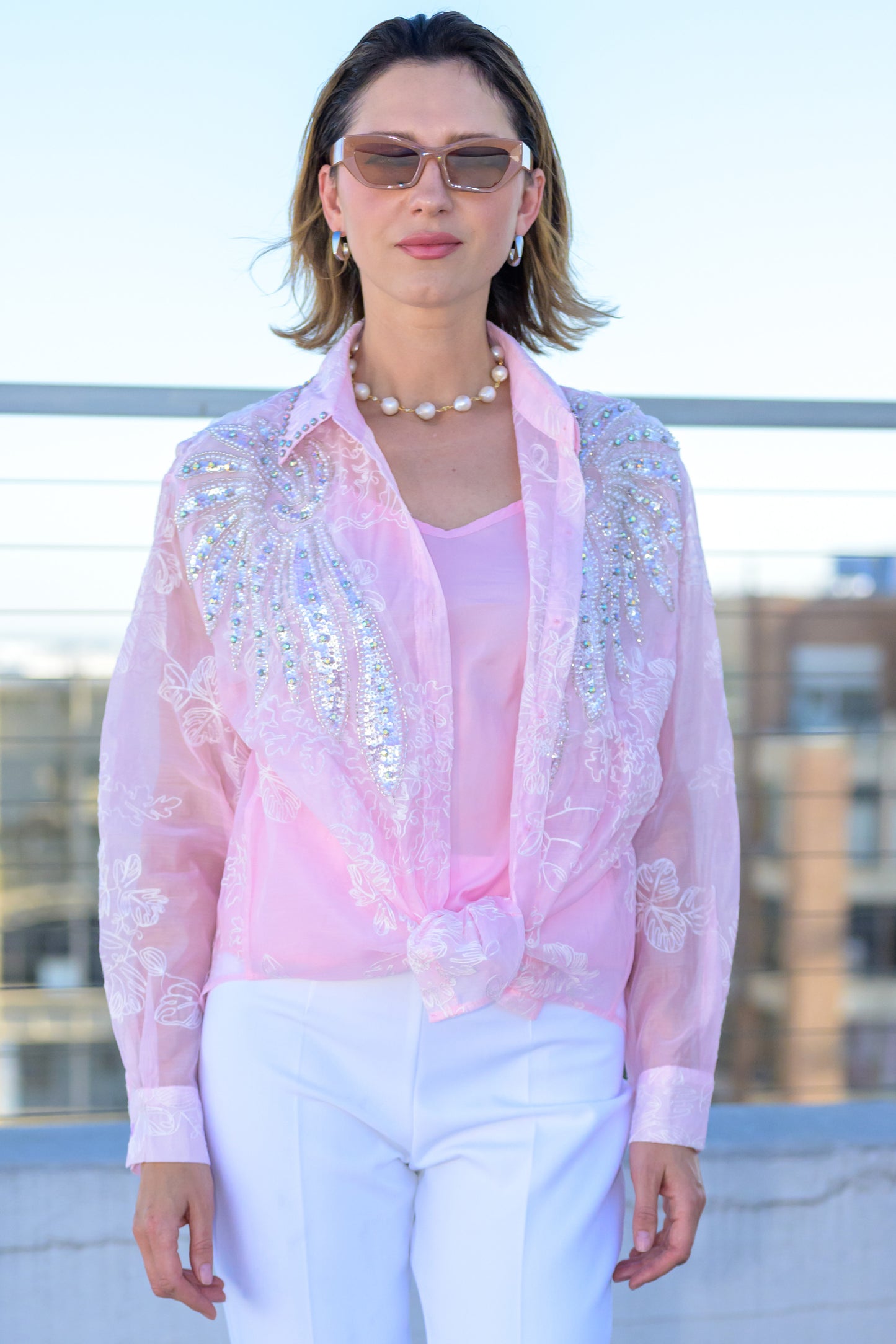 Solene Pink Blouse By Timmy Woods