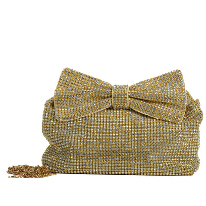 Glitter Bow Royale – Exquisite Rhinestone Handbag
