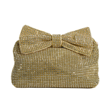 Glitter Bow Royale – Exquisite Rhinestone Handbag