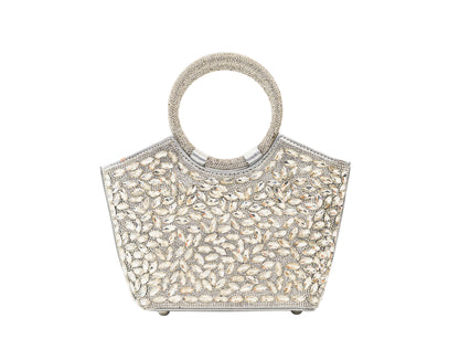 Cidella – Silver Crystal Handbag