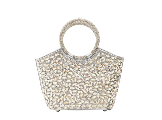 Cidella – Silver Crystal Handbag