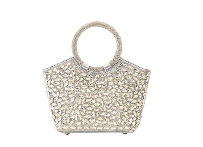 Cidella – Silver Crystal Handbag