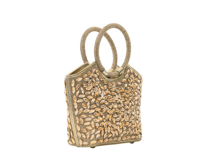 Cidella – Gold Crystal Embellished Handbag