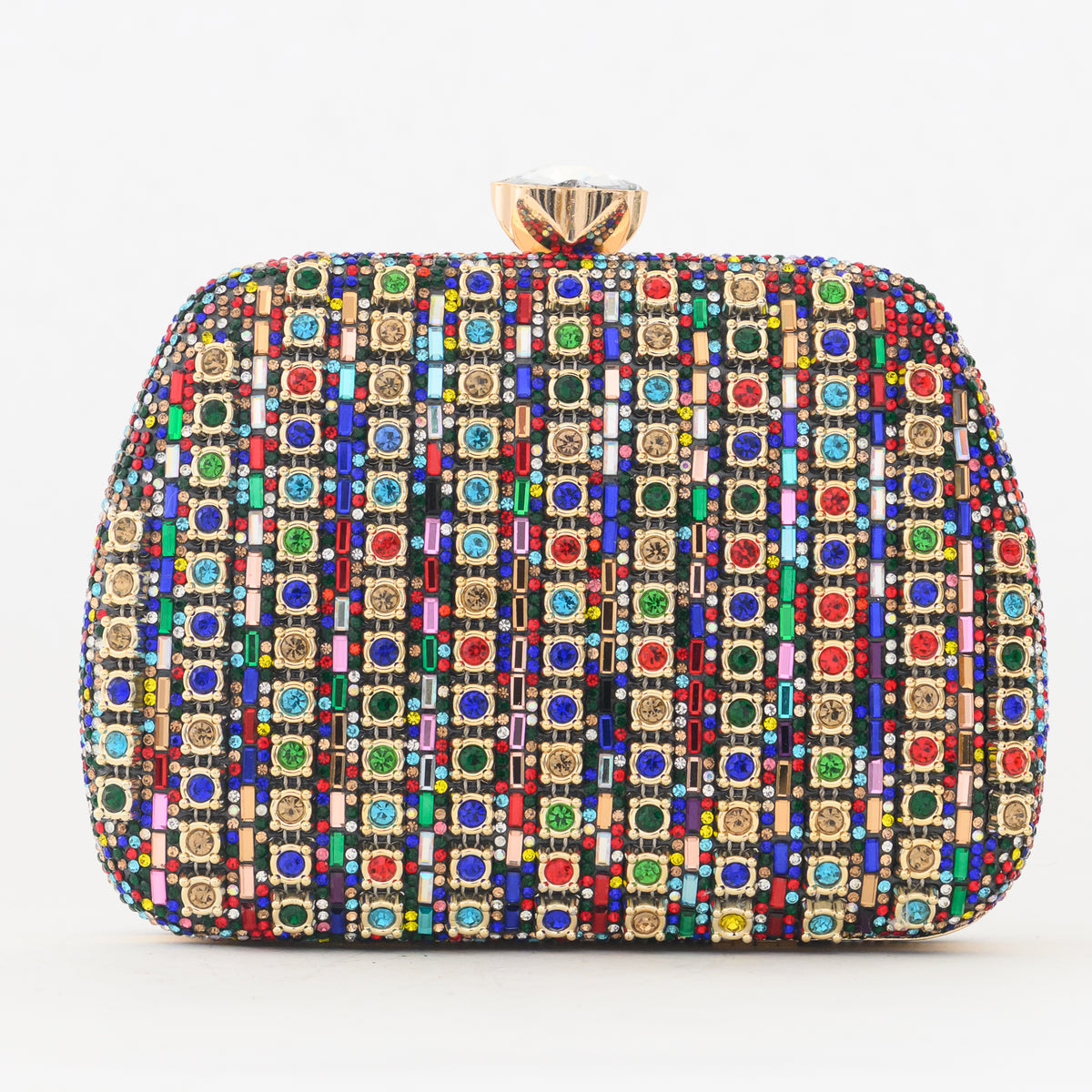 Alysia Handbag – Multicolor Crystal Evening Clutch