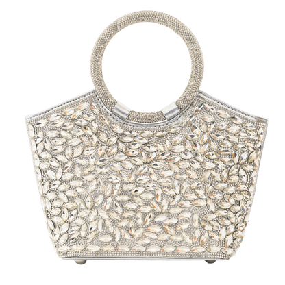 Cidella – Silver Crystal Handbag