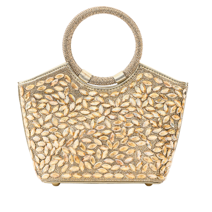 Cidella – Gold Crystal Embellished Handbag