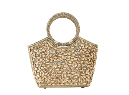 Cidella – Gold Crystal Embellished Handbag