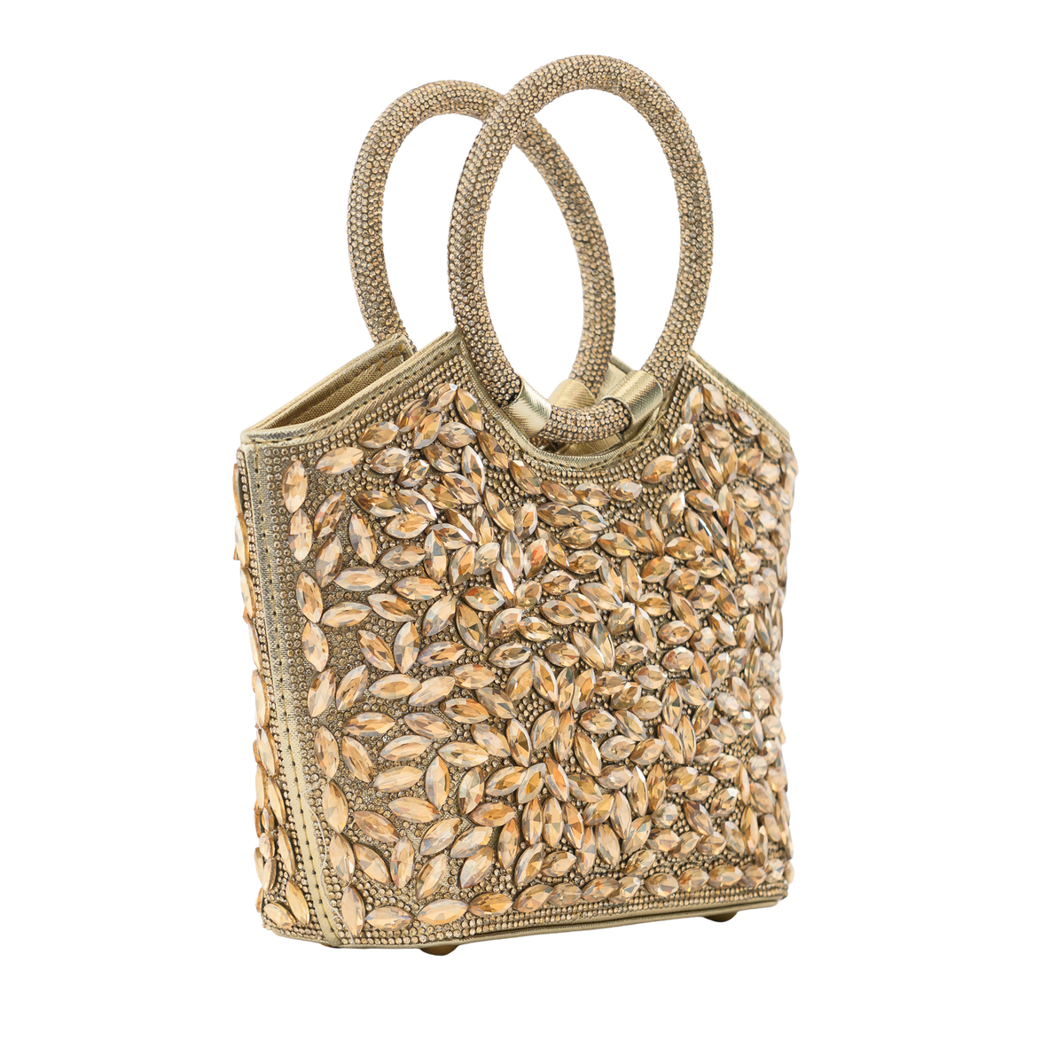 Cidella – Gold Crystal Embellished Handbag
