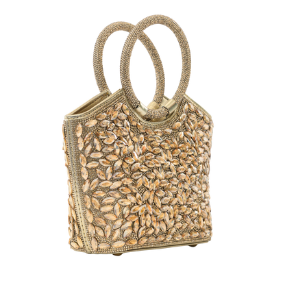 Cidella – Gold Crystal Embellished Handbag