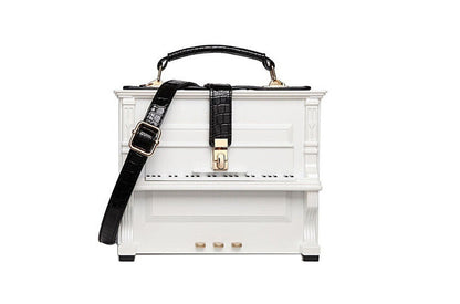 Elton Piano Top-Handle White Handbag