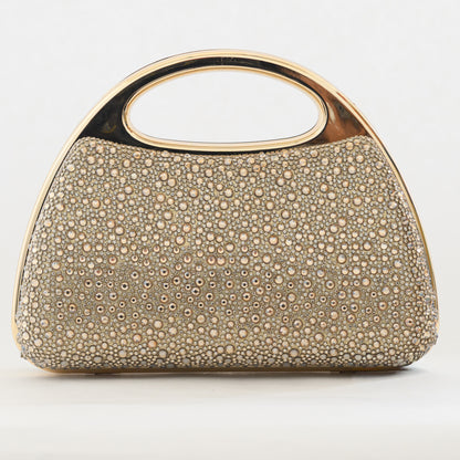 Kiyana Handbag – Gold Rhinestone Evening Bag