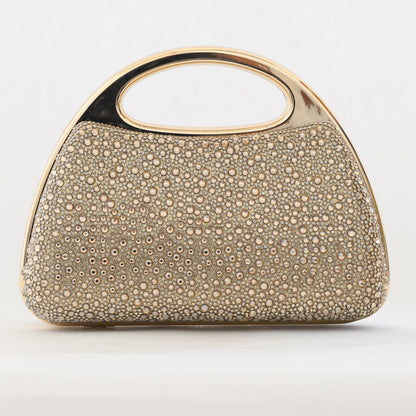 Kiyana Handbag – Gold Rhinestone Evening Bag