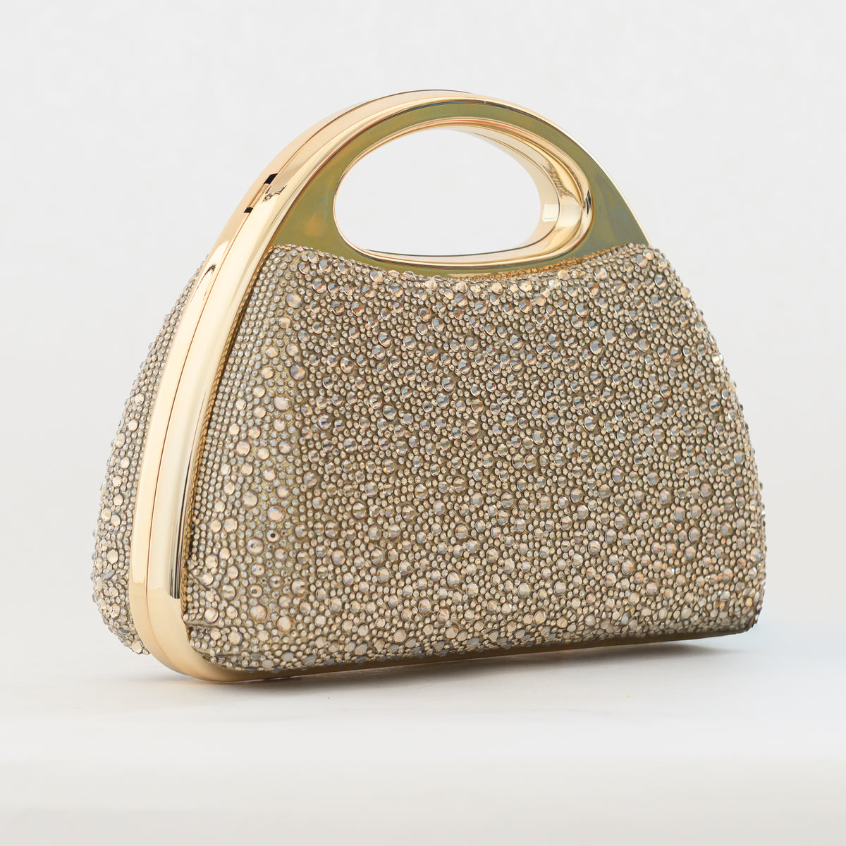 Kiyana Handbag – Gold Rhinestone Evening Bag