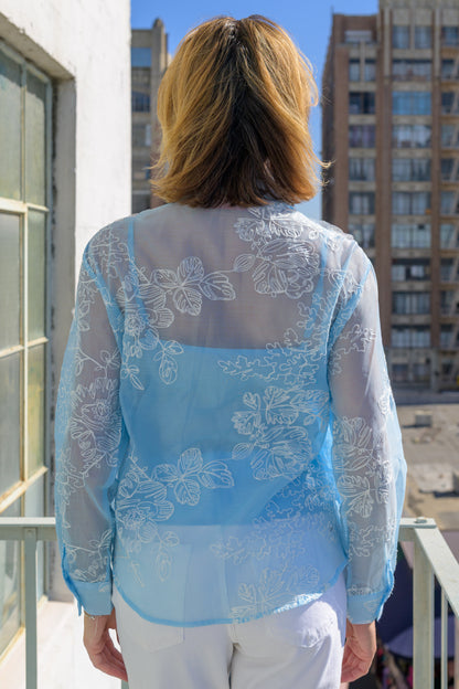 Chloé Powder Blue Blouse By Timmy Woods