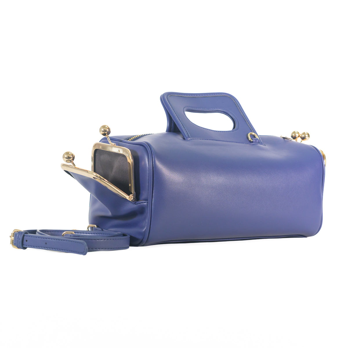 Diego – Navy Blue Vegan Leather Handbag